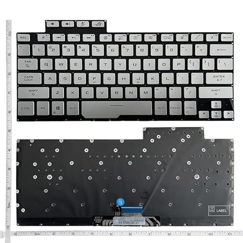 ROG Zephyrus G14 GA401 GA401U GA401M GA401Q GA401I GA401IV GA401QM obNCgtpm[gp\RpL[{[h(Silver backlit B)