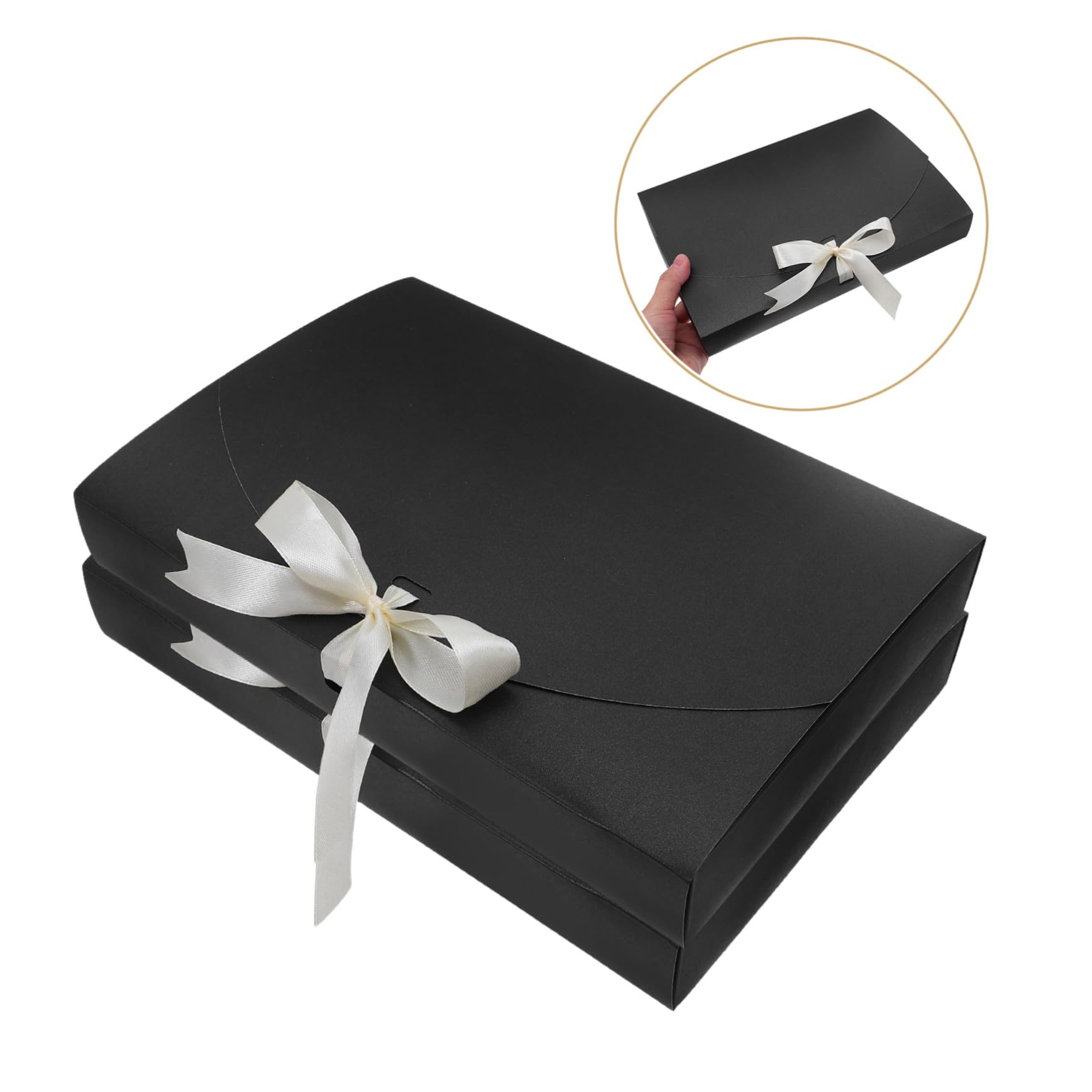 LABRIMP 20 Pezzi Scatole Regalo con Fiocco per Camicie e Sciarpe Confezione Carta Elegante per Compleanni Matrimoni Natale e Feste Sacchetti Imballaggio Versatili e Protettivi