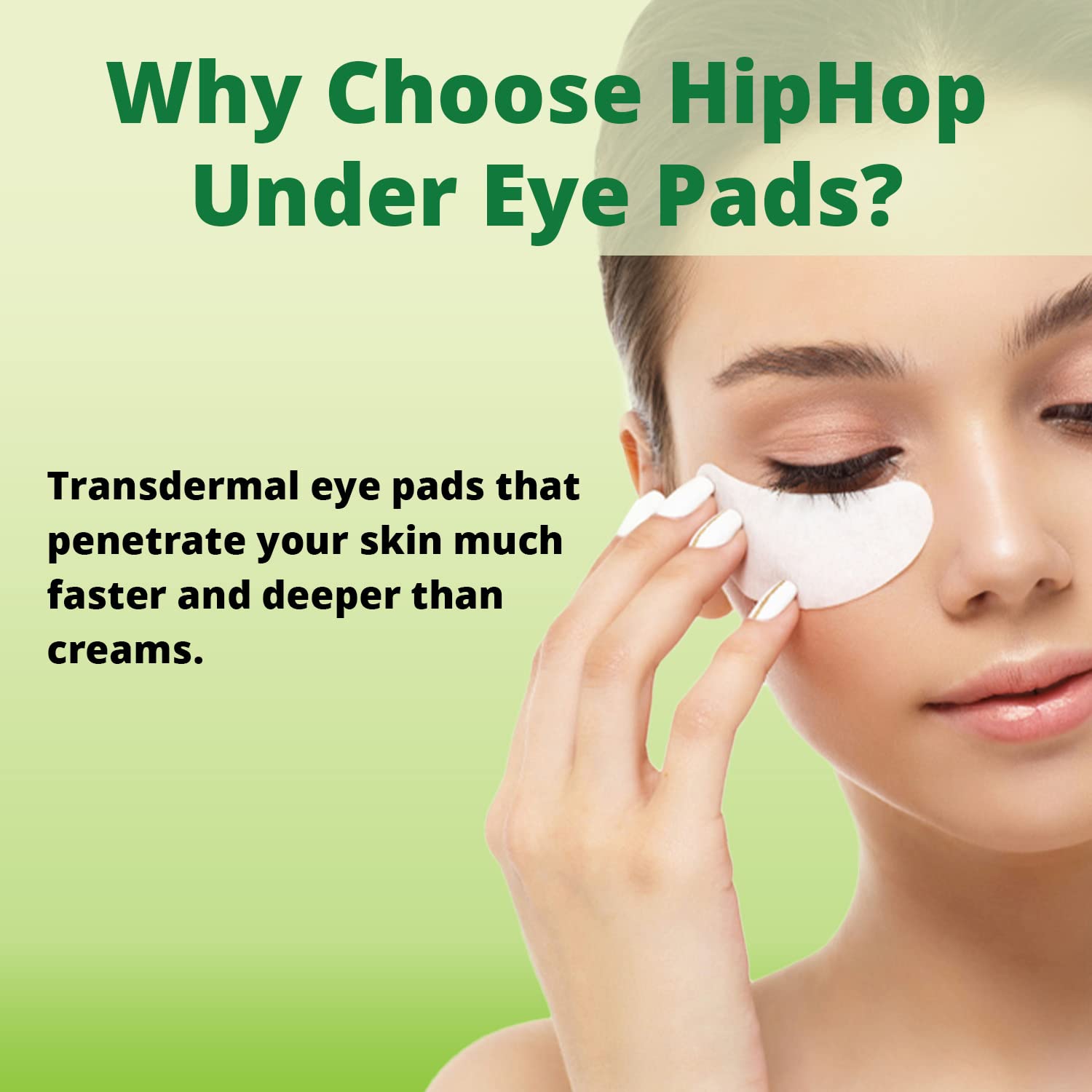HipHop Under Eye Pads with Nourishing Gel, Lightens Dark Circles, Puffiness & Wrinkles with Aloe Vera Extracts for Men & Women- 5 pads
