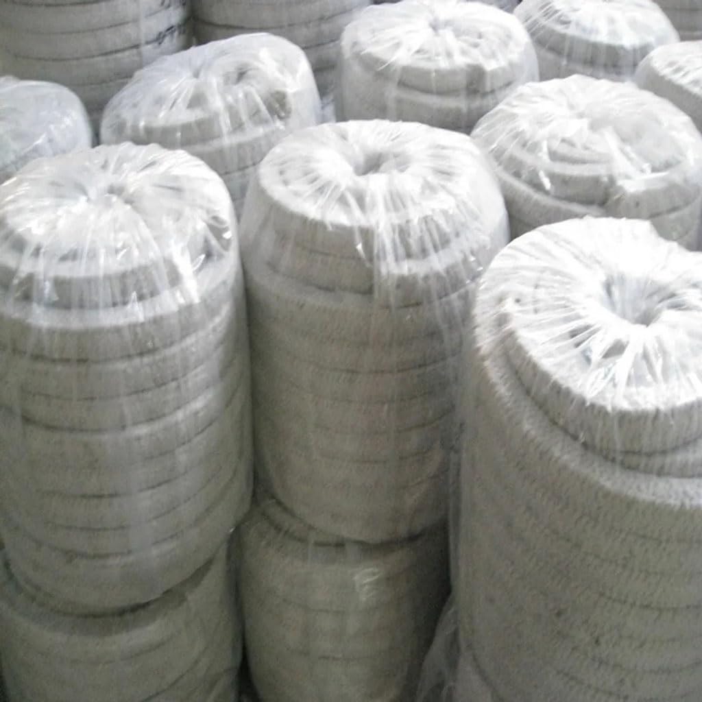 Corda Intrecciata in Fibra Ceramica Senza Amianto da 1 M 1260 ℃ A1 Striscia di Tenuta for Porta del Forno Incombustibile, Dimensione Quadrata 6-35 Mm(25x25mm)
