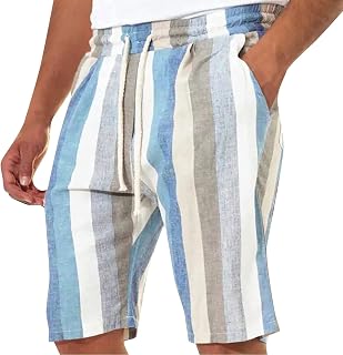 NOAGENJT Mens Capris Casual Lightweight Shorts with Drawcord Elastic Waist Beach Yoga Belt Pocket Men Toga Work Cargo Shorts Men 2 Pack Mens Compression Gym Shorts Shorts with Liner
