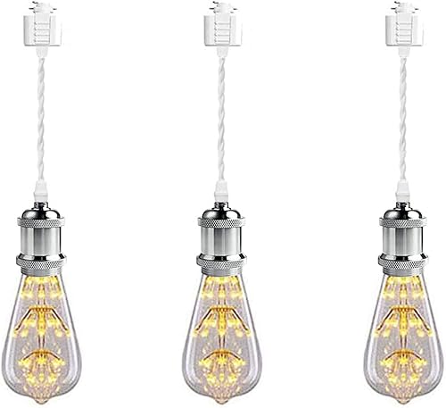 Kiven Colgantes de luz de pista de alambre tipo H, cuerda de tejido negro de 10 pulgadas de longitud, lámpara colgante decorativa de fábrica