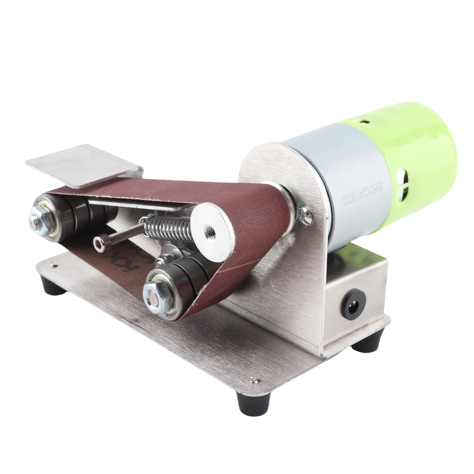 Afilador de cuchillos de ángulo fijo de 15 grados Lijadora de banda Pulidora ajustable de 7 niveles Máquina pulidora de 100 W con 10 piezas de cintas de lijado