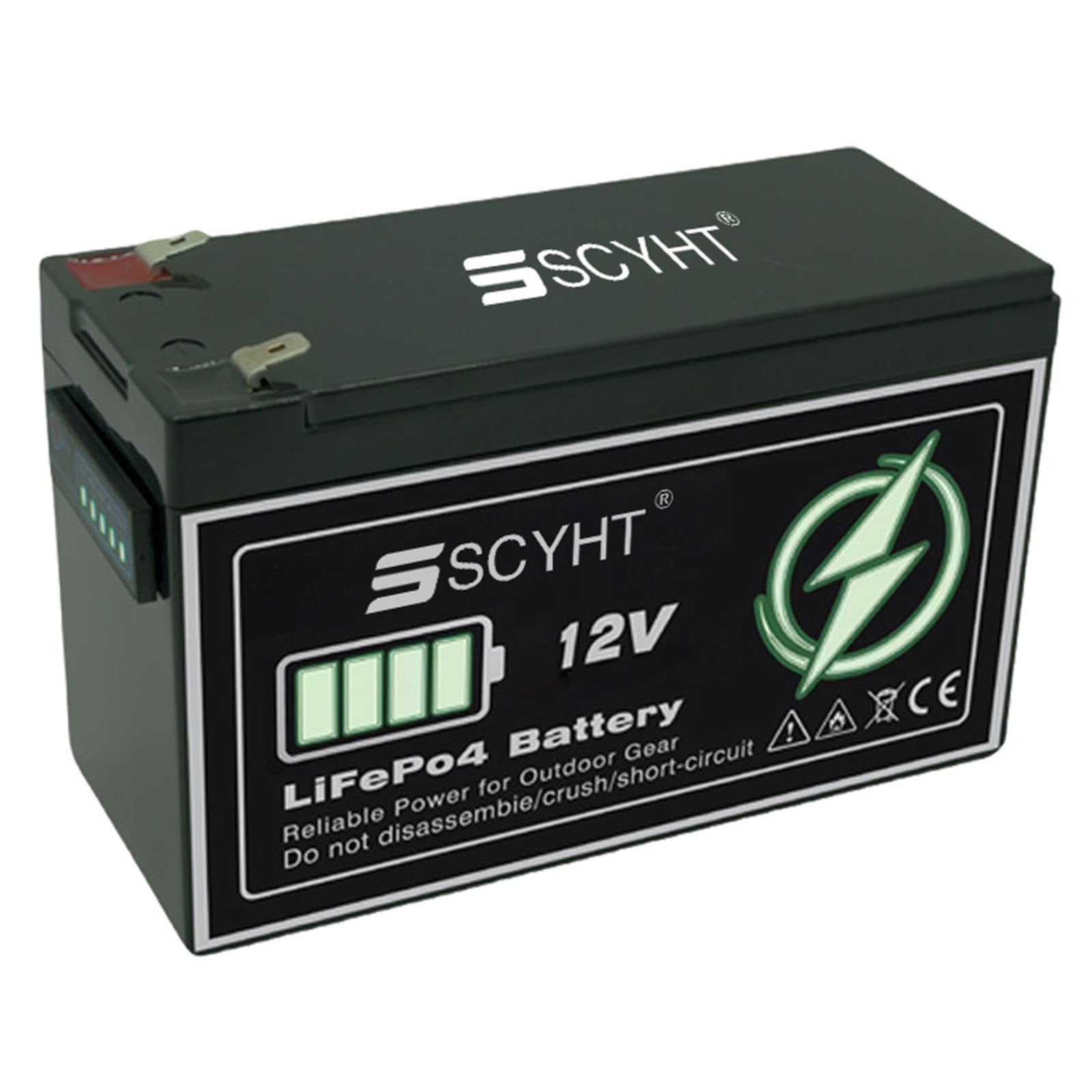 Akumulator LiFePO4 12V 10Ah 8Ah 6Ah Akumulator litowy 12Ah Akumulatory wielokrotnego ładowania do zasilania awaryjnego do silnikowego 50W - 150W z systemem BMS,12v8ah 64mm