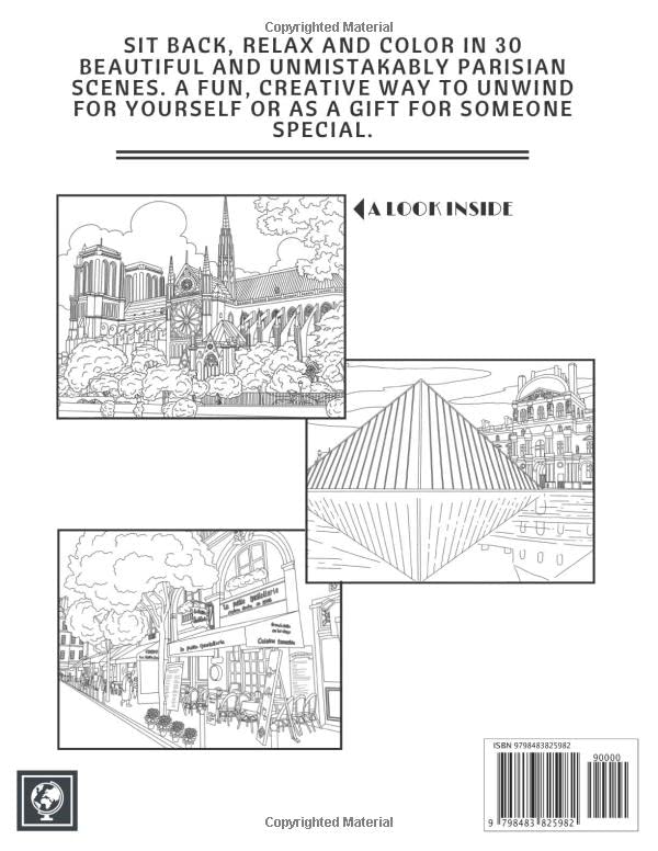 Pretty Paris: The Coloring Book: Color In 30 Beautiful Unmistakably Parisian Scenes. - Image 2