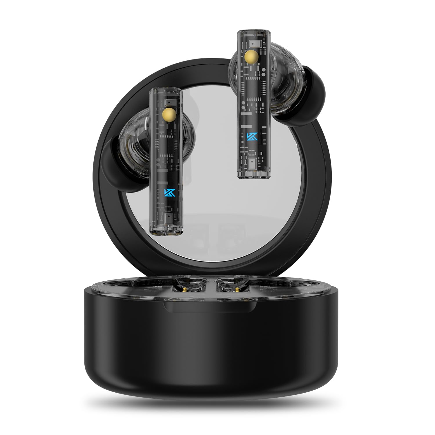 KZ Carol - Auriculares Bluetooth inalámbricos Bluetooth 5.4 HiFi estéreo, 35 horas de tiempo de reproducción, auriculares Bluetooth con ANC híbrido, LDAC Hi-Res Audio, 6 micrófonos, para trabajo y