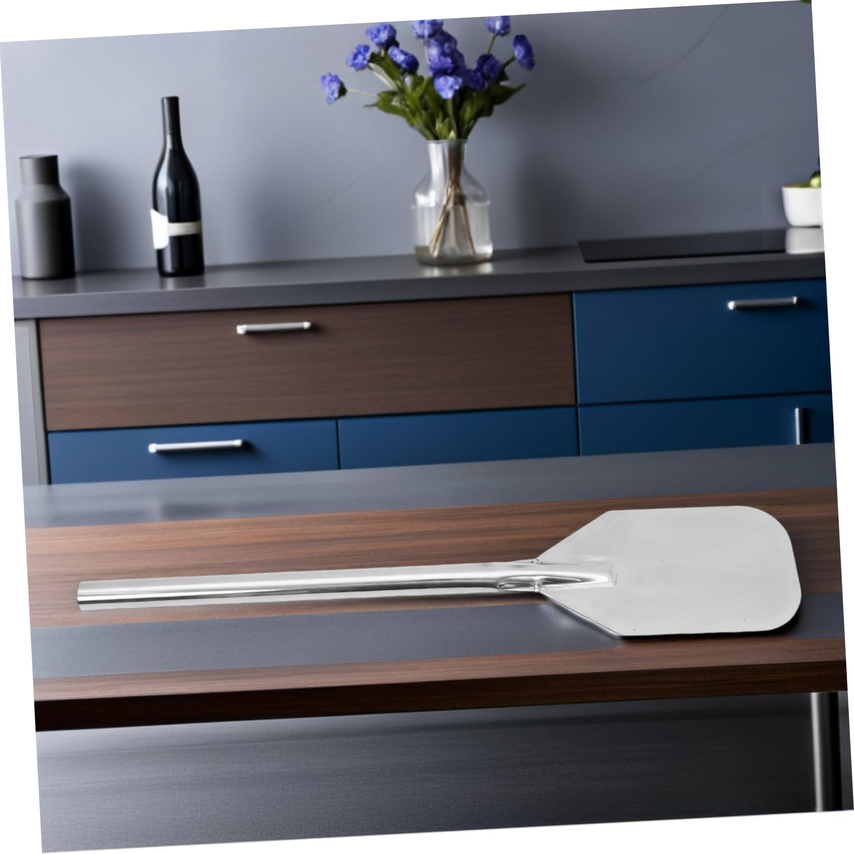 Pala Mezcladora de Acero Inoxidable para Fermentación y Cocina Grandes Recipientes con Mango Ergonómico y Alta Durabilidad