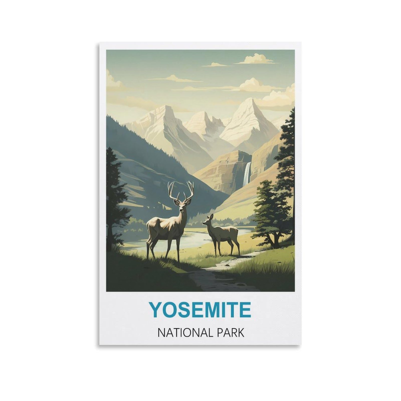 Metal Tin Sign,Yosemite National Parks,Vintage Plaques Poster Plaque Decor Retro Posters Gallery Wall Art Print 30x30cm