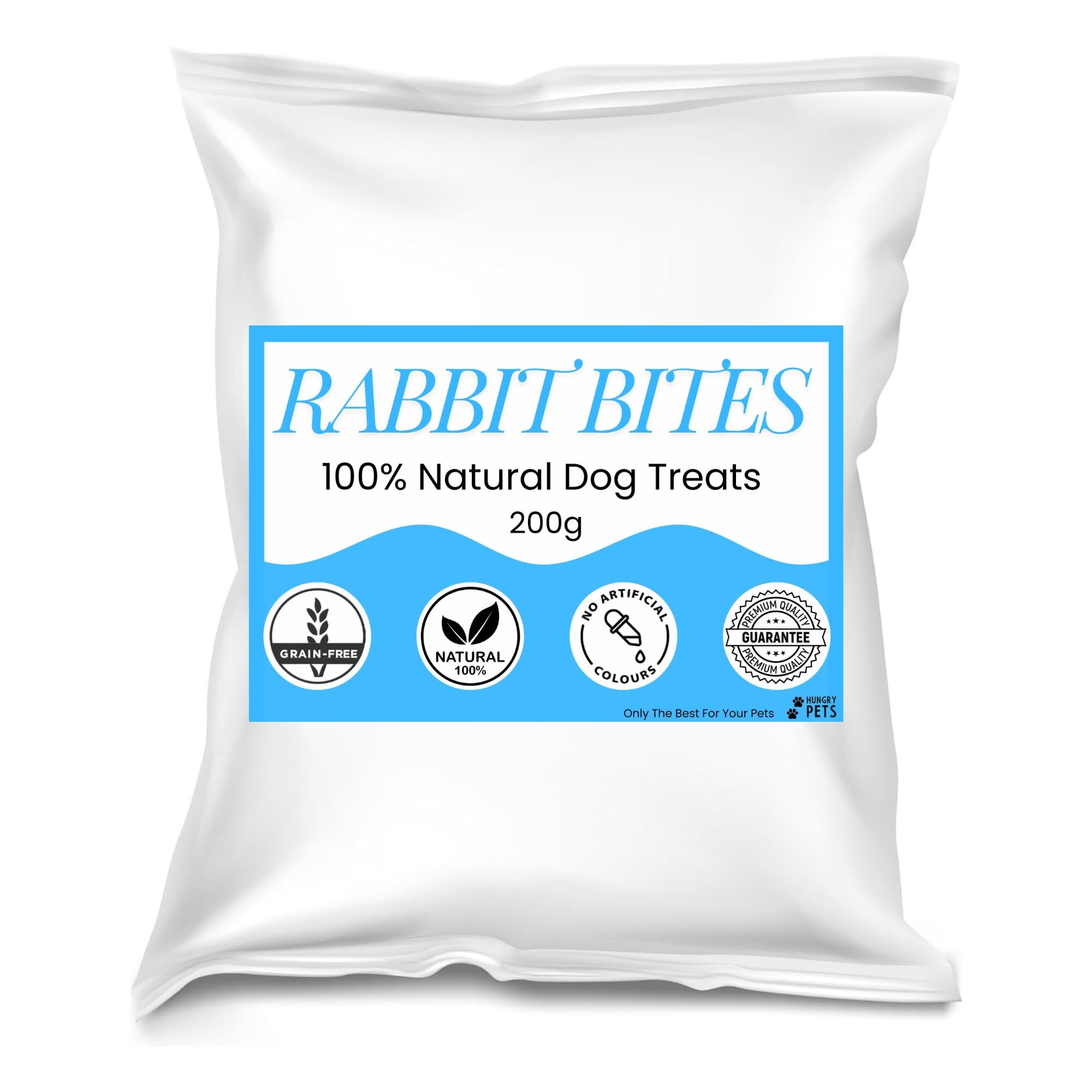 Premium Natural Dog Treat (200g, Rabbit Bites)