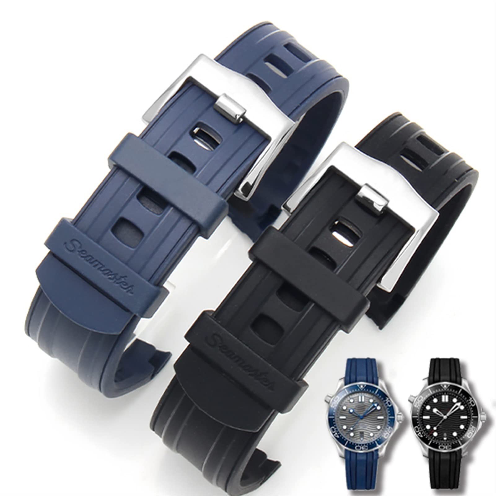 Oglądaj grupę dla Omega Seamaster 007 Planet Ocean AT150 Silikonowa klamra klamra Pin akcesoria