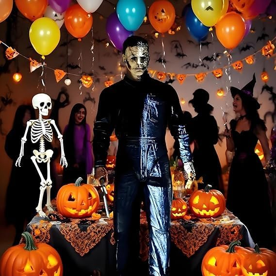 Miniatura 7 de Michael Myers - Máscara de Halloween para adultos, réplica de película de terror, accesorio de disfraz de miedo para fiestas de máscaras