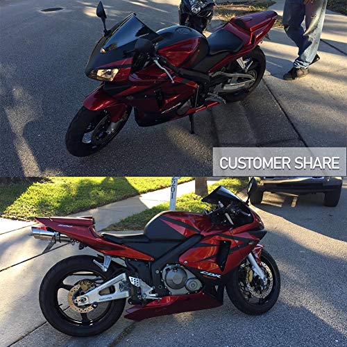 Focusatone Candy Red W/Matte Black Complete Fairing Bodywork Painted Abs Plastic Injection Molding Body Kit W/Tank Cover For 2003-2004 Honda Cbr 600 Rr Cbr600Rr 600Rr F5 #TOP3