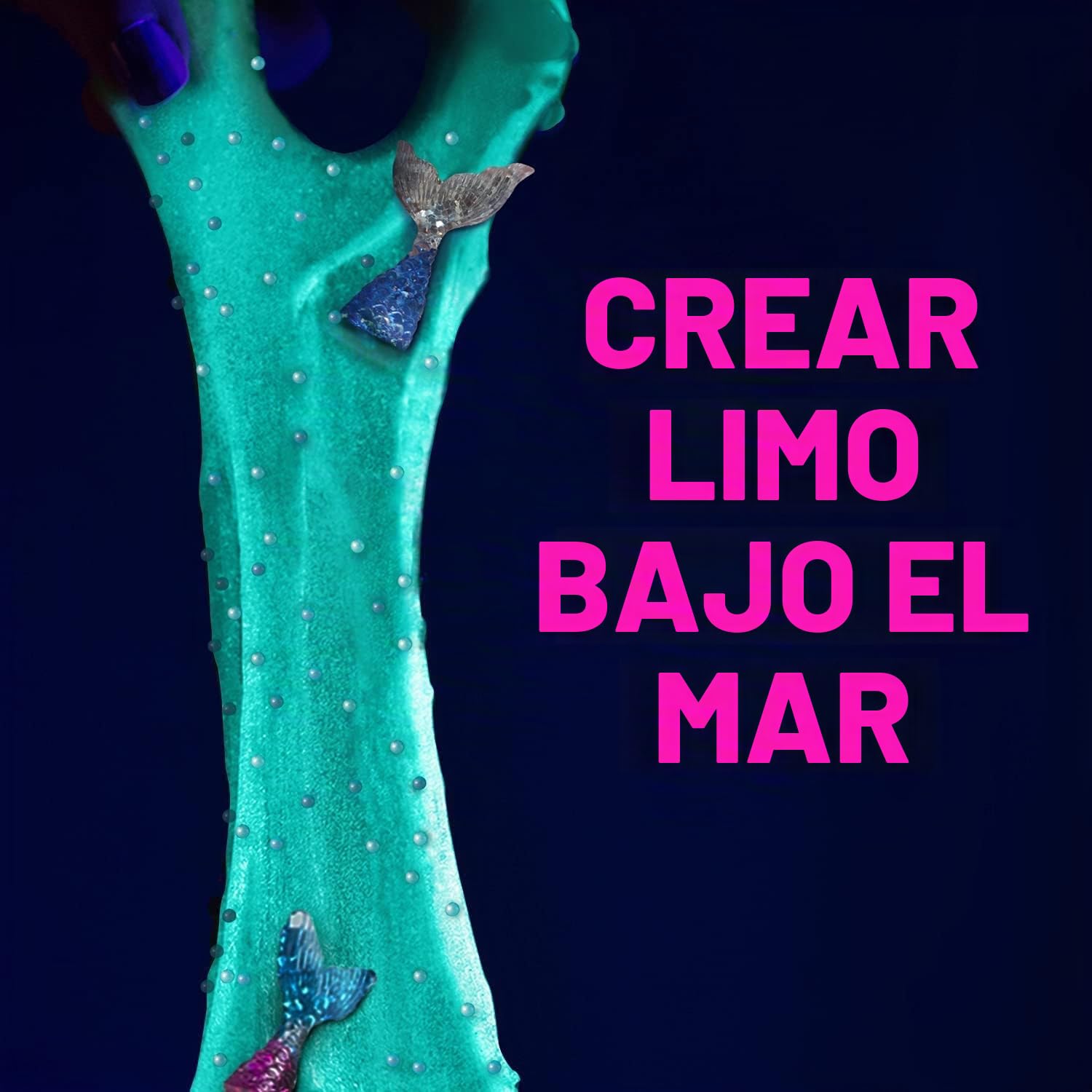 GirlZone Kit de Slime en un Huevo Sorpresa de Sirena, Fábrica de Slime con Pegamento/Cola y Activador 39 Piezas DIY con Glitter Regalos Niños
