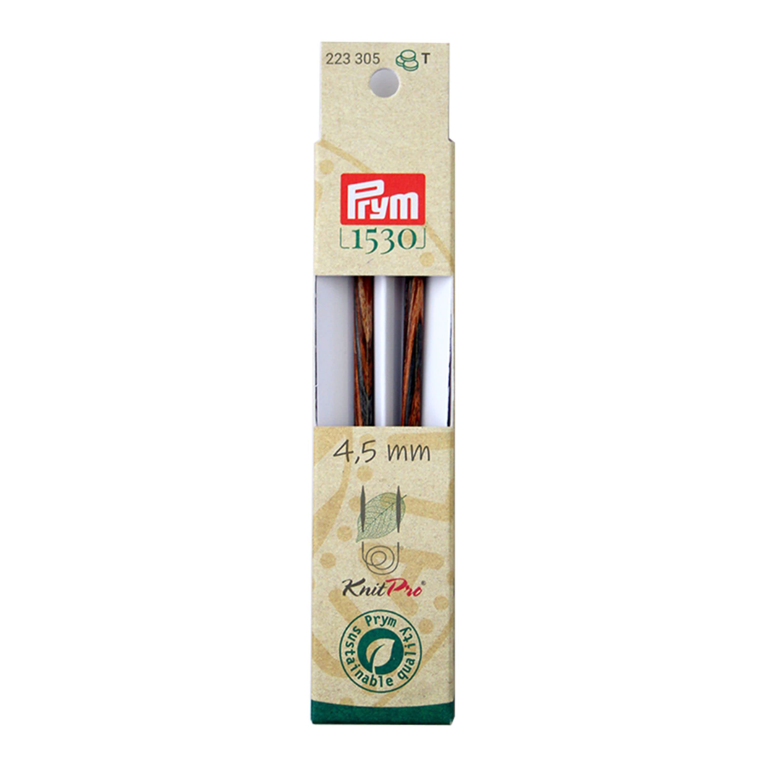 Prym223325/2 x 13 x 1 cm Brown Wood Knitting Needle Tip