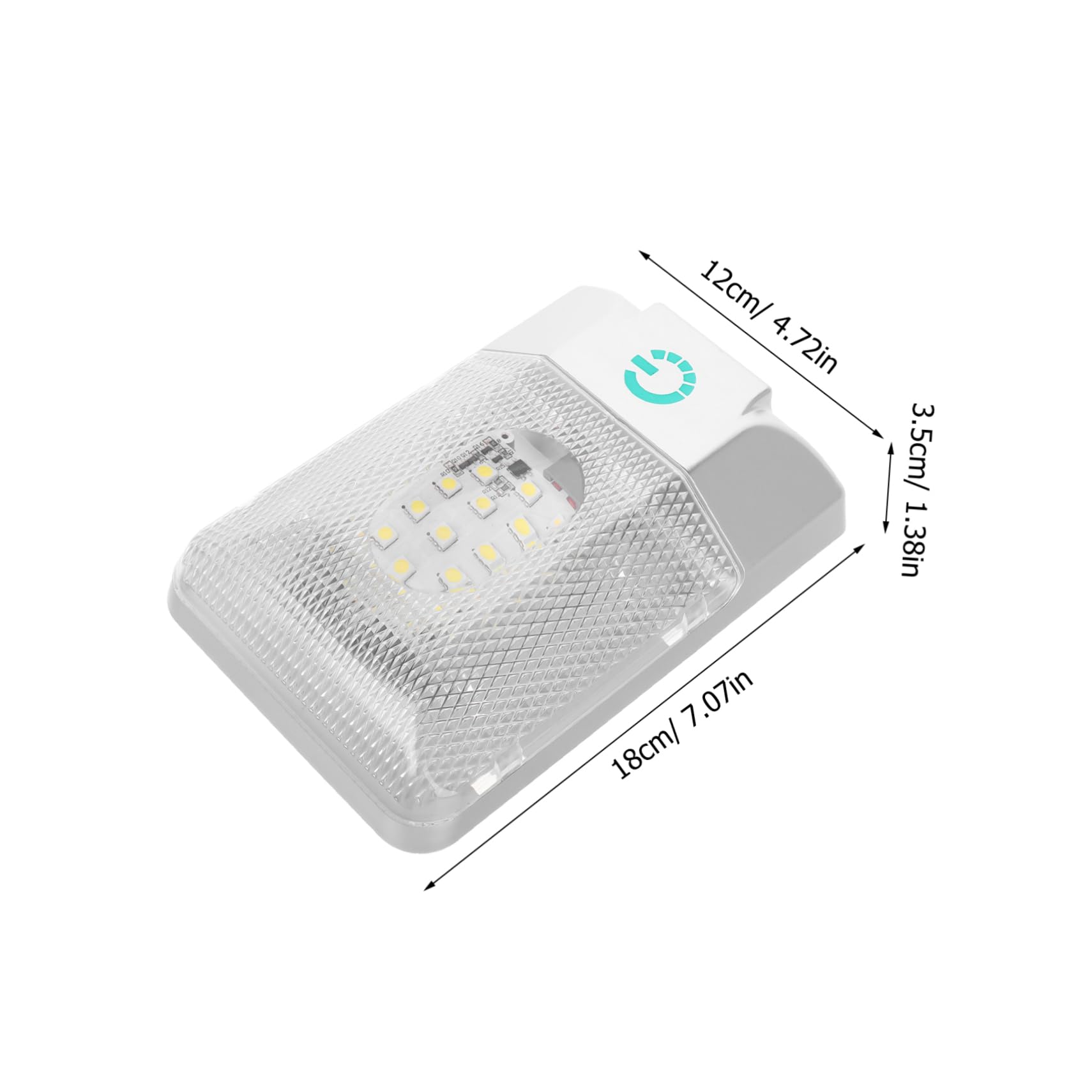 Ciieeo 3-Color Rv Ceiling Dome Light Fixture 12-24v Led Reading Light Auto Interior Lighting for Car Truck Camper