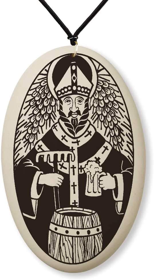 Touchstone PotterySaint Arnold Medal on Braided Cord | Patron of Beer and Brewers
