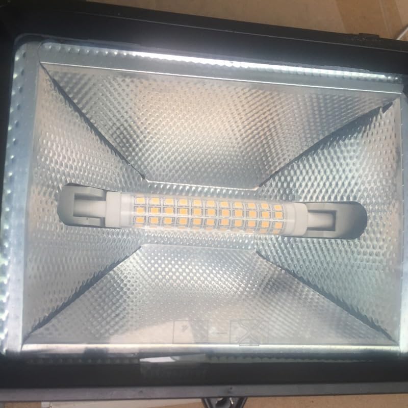 1fortunate Lights 10 unids/Lote atenuación Led R7s lámparas cerámica 10W 80 2835SMD AC220v 15 * 118mm R7s lámparas Led tamaño pequeño disipación de Calor (Talla : Warm White)