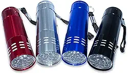 Lanterna Luz Ultravioleta com 9 Leds UV para Secagem Unhas Gel, Cabine Alumínio