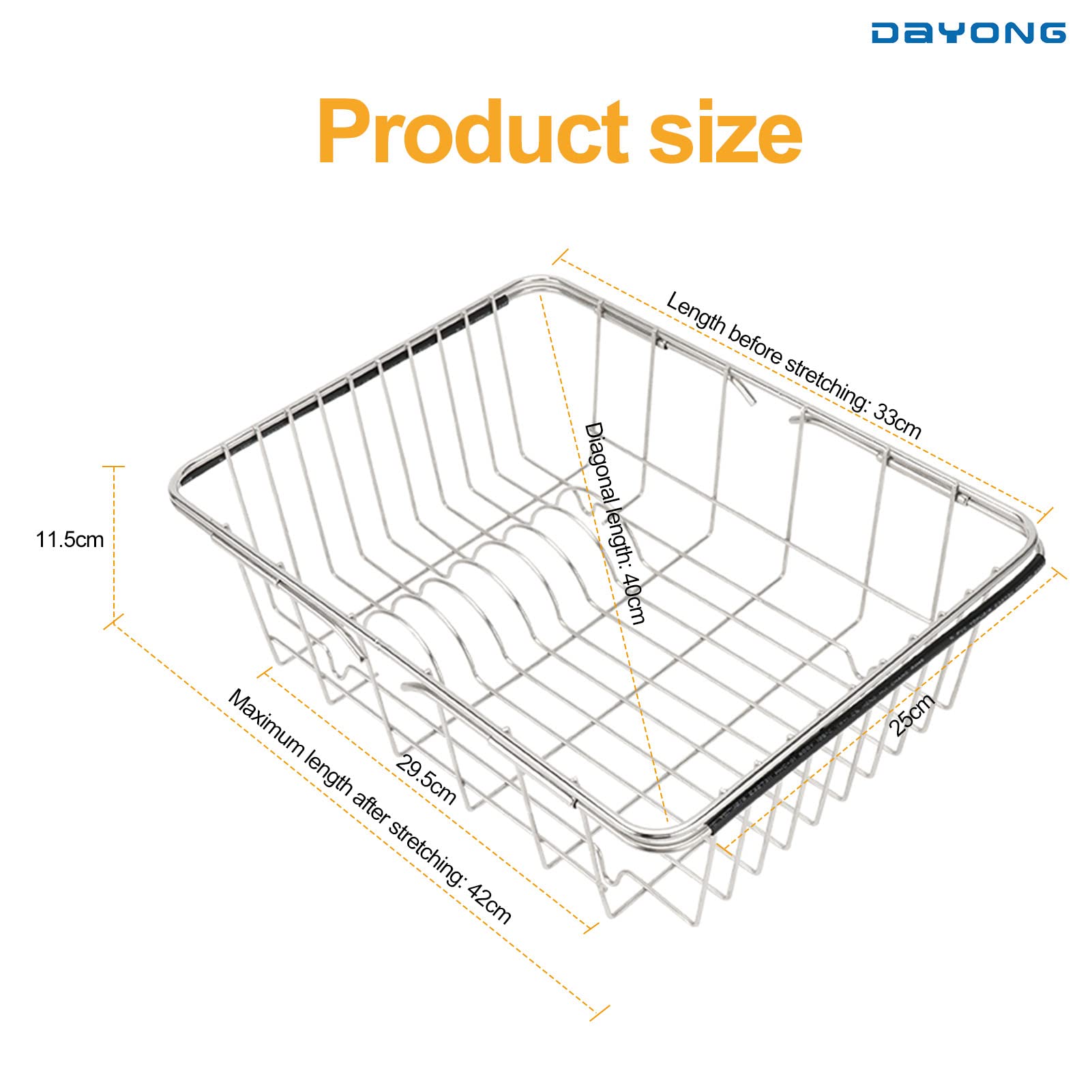 Buy DAYONG Expandable Dish Drying Rack,Adjustable Dish Drainer,Over