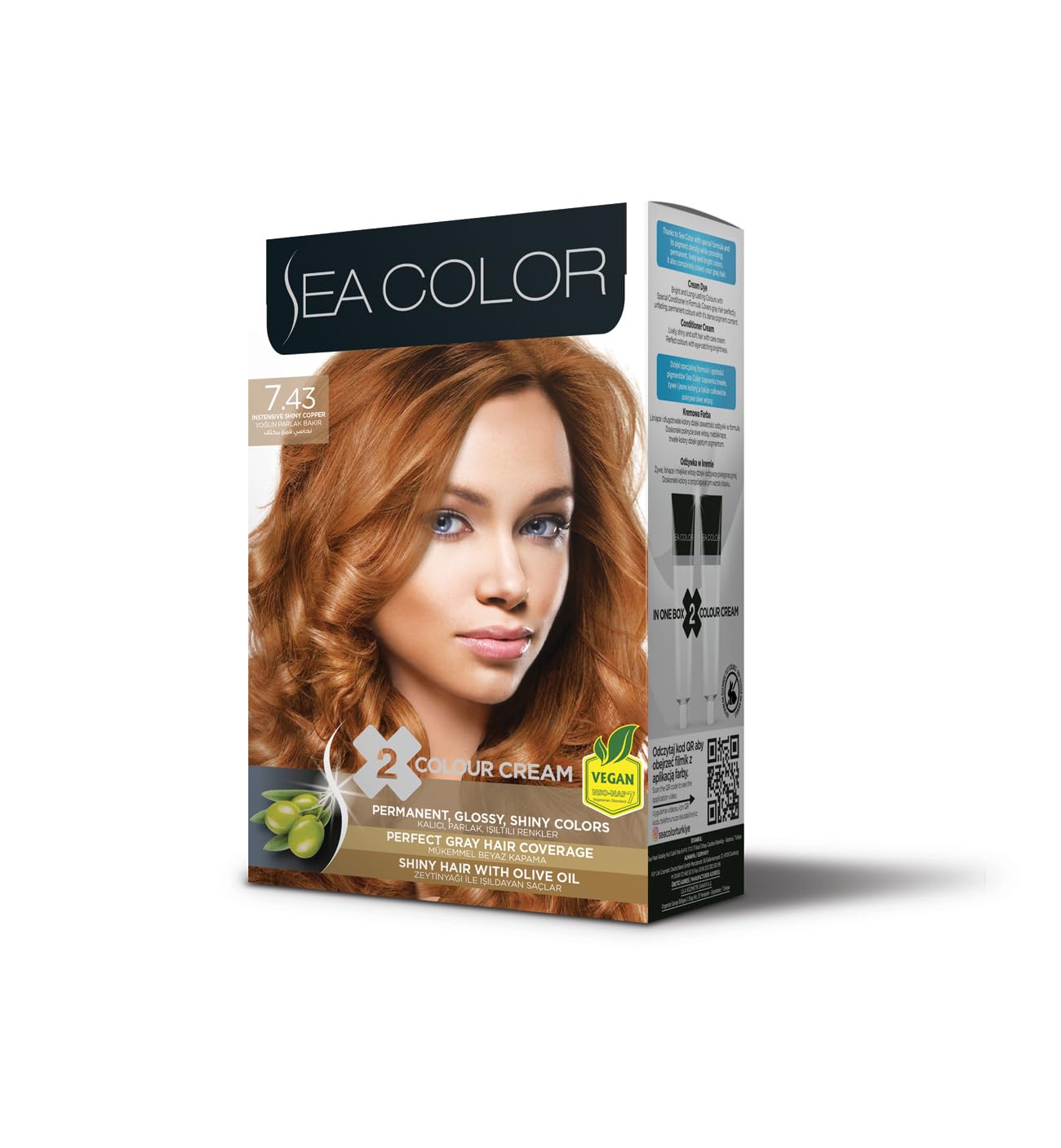 Sea Color Set Saç Boyası 7.43 Yoğun Parlak Bakır