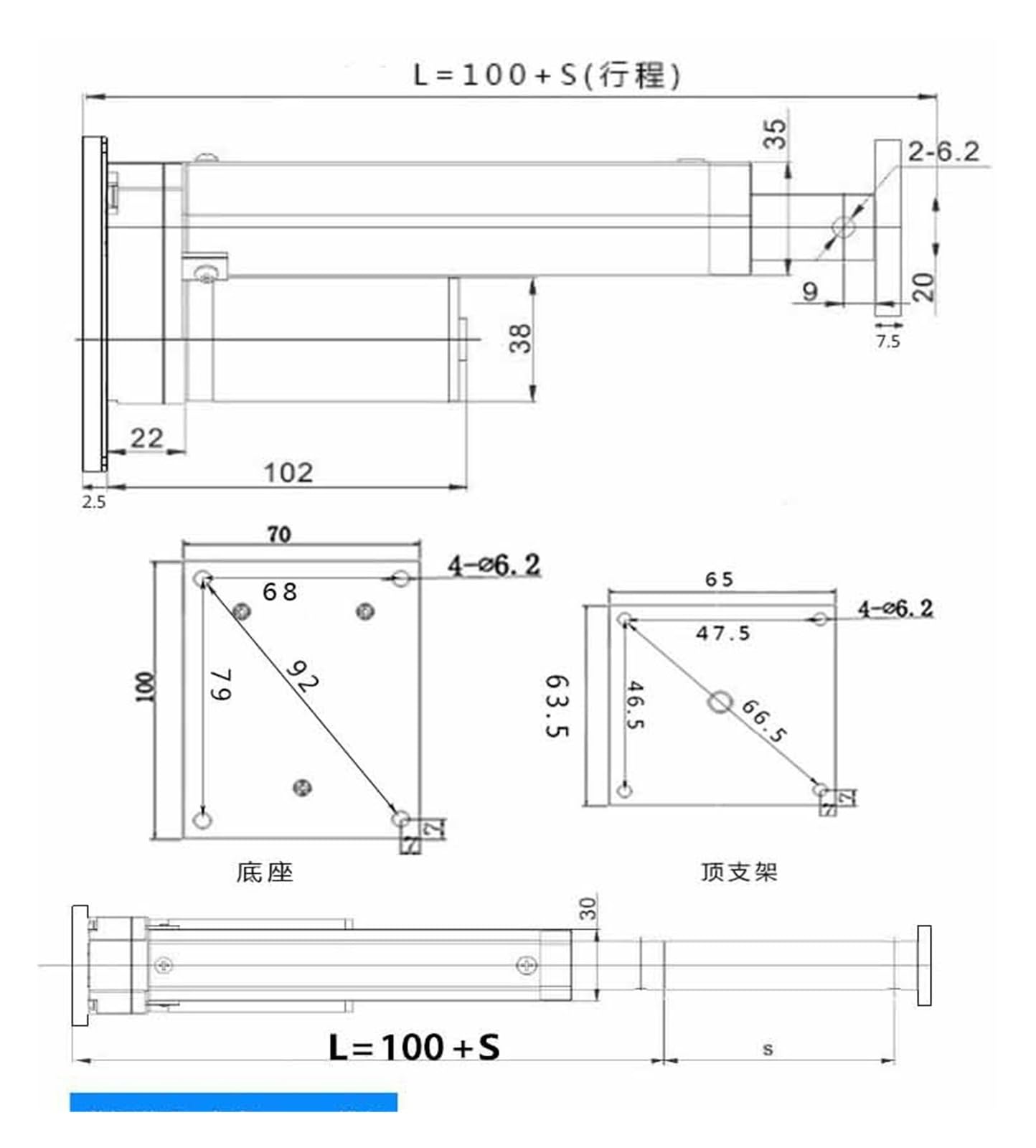Pręt teleskopowy 1000N, 50 mm 100 mm siłownik liniowy, elektryczny siłownik liniowy 12 V 24 V (DC24V 15mm s 700N, Stroke 50mm)