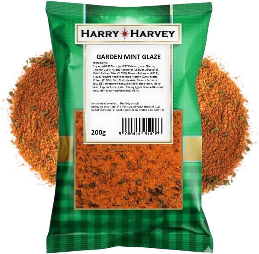 Garden Mint Meat Glaze Marinade & Rub 200g | BBQ Seasoning Spice Mix for Chicken, Lamb, Beef, Pork & Fish | Premium Chicken Seasoning, BBQ Rub & Meat Rubs and Seasoning for Cooking