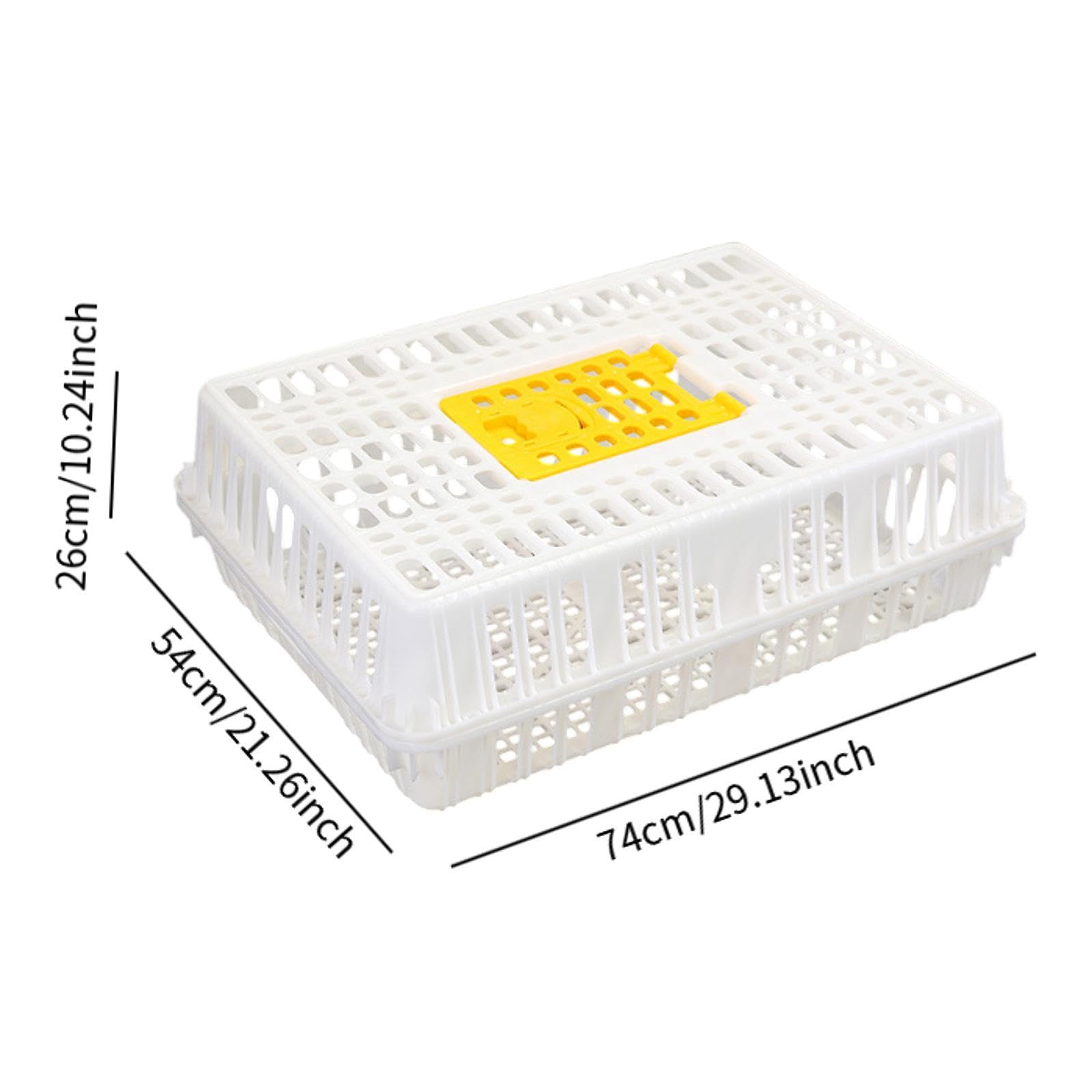 Bothyi Chicken Transport Crate Carrier Cage Poultry Carrier Crate Rutin Chicken Hideaway Sturdy Basket Easy to Assemble Turnover Box, White