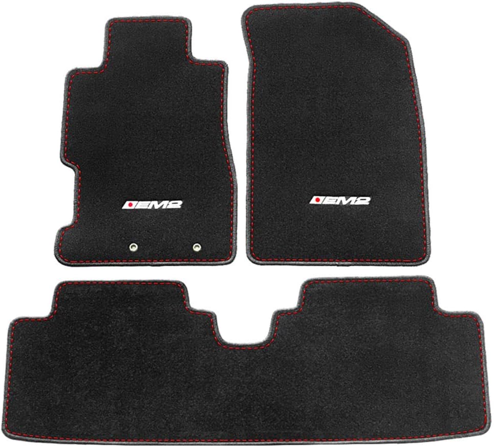 FREEMOTOR802® Nylon Car Floor Mats Carpets Liner, Fits 2001-2005 Honda Civic, Factory Fitment Auto Interior Accessories Replacement Non-Slip, Beige 3PCS