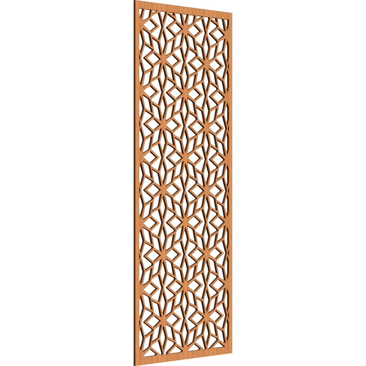 Lake Decorative Pierced Fretwork Wood Wall Panels, 27 3/8"W x 69 3/8"H x 3/8"T, Cherry
