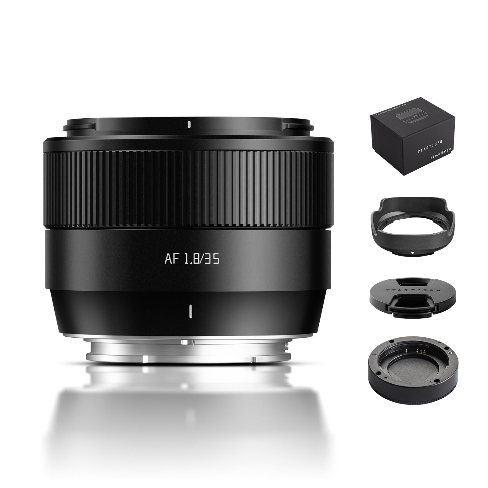 TTARTISANAuto Focus 35mm F1.8 Mark II, APS-C AF 35mm f/1.8 Lenses for E Mount A7II A7III A7IV A7RII A7RIII A7RIV A7RV A7S A7SII A7SIII A7C A9 A9II A1 A5100 A6100 A6600 NEX-7 NEX-5T NEX-5R NEX-3N