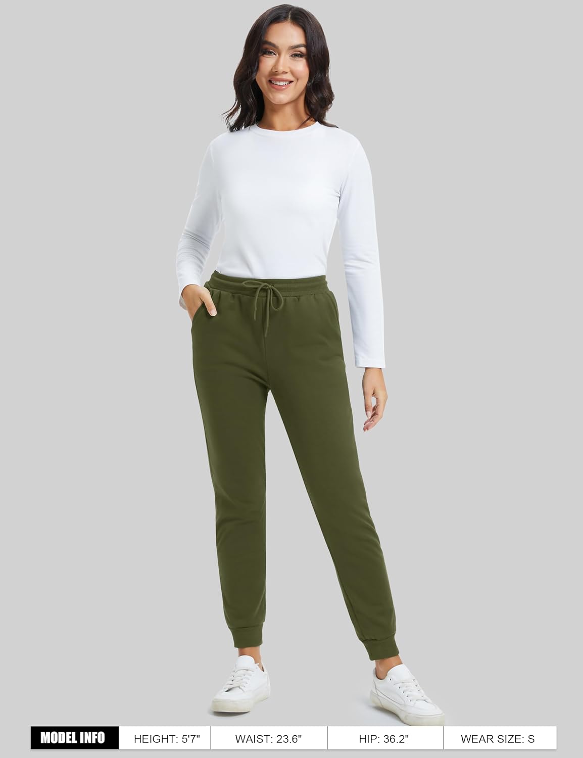 MAGCOMSEN Women's Sherpa Lined Sweatpants Winter Warm Fleece Pants Insulated Thermal Athletic Joggers with Pockets - Image 6