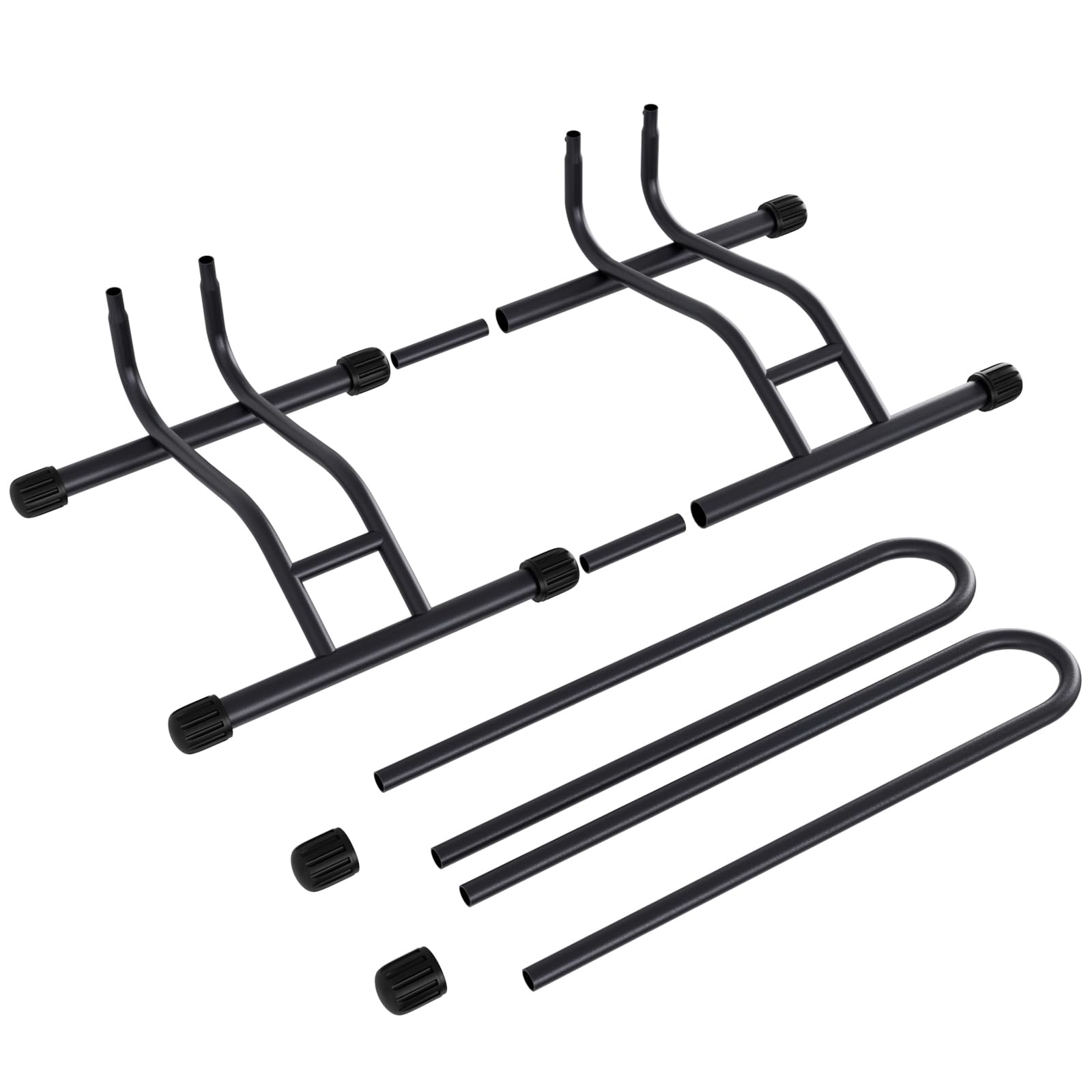 Clevich Support de vélo pour 2 vélos, support de vélo autoportant, support de sol épissable pour vélos, largeur de pneu 60-74 mm,adapté aux véhicules tout-terrain, vélos VTT