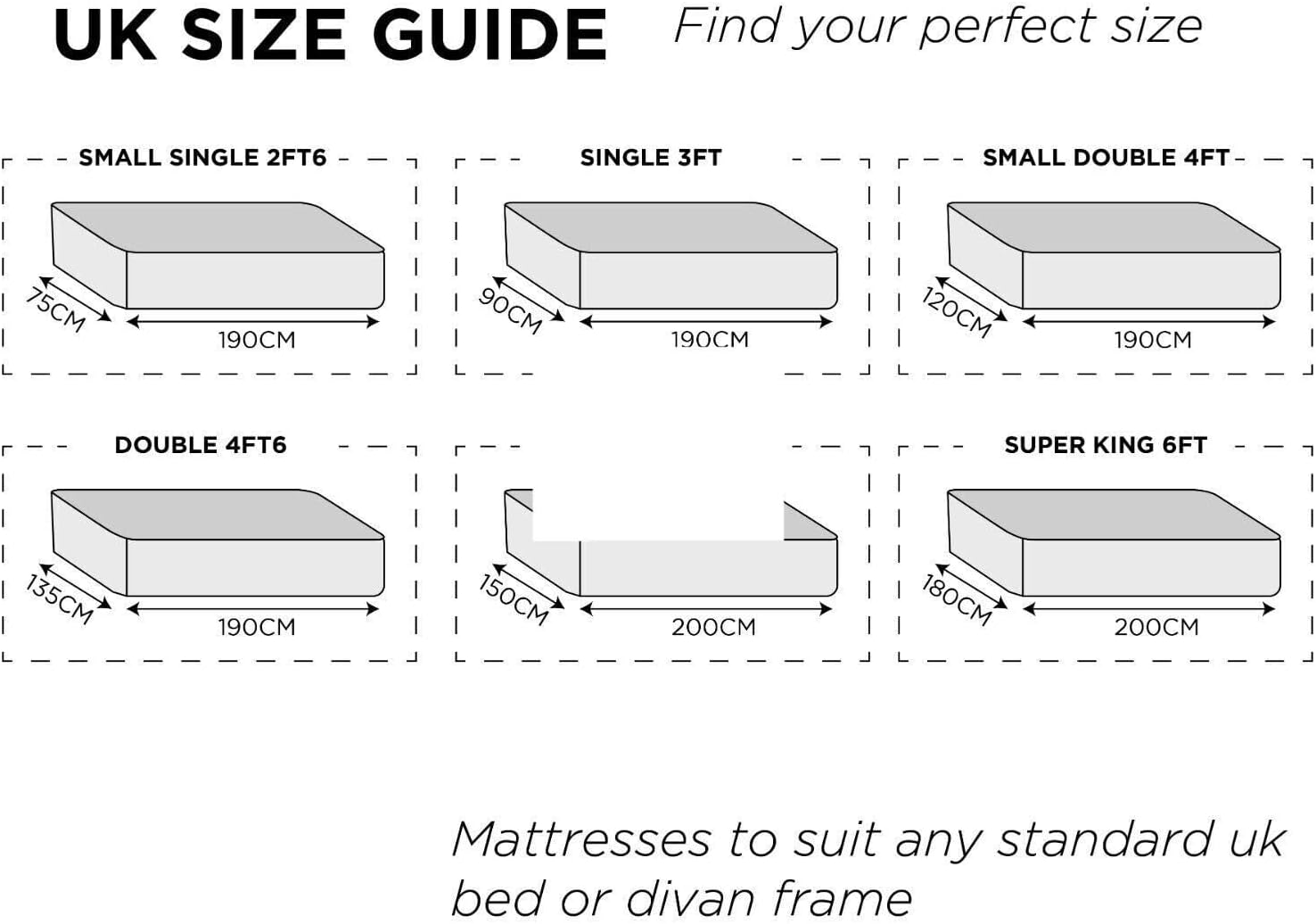 Purelux Next Gen Memory Foam And Quilted Spring Mattress with Plain Grey Border (3FT Single) image 2