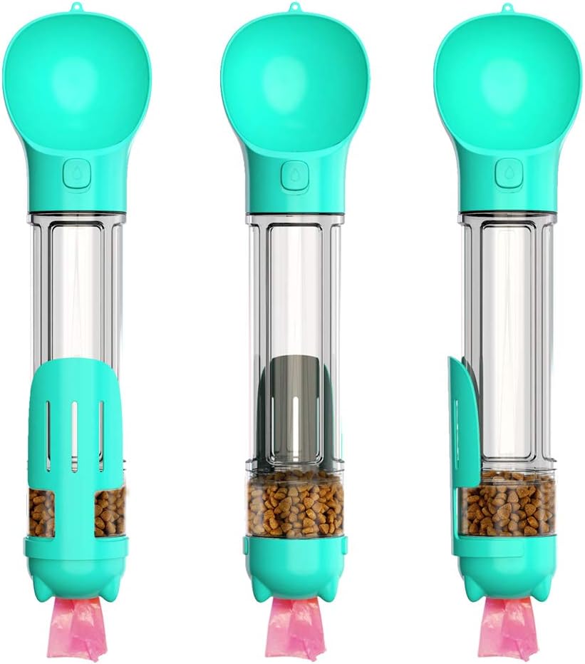 Asdsh ペットウォーターボトル 携帯用 4 In 1 ペット給水器 犬の水飲み器