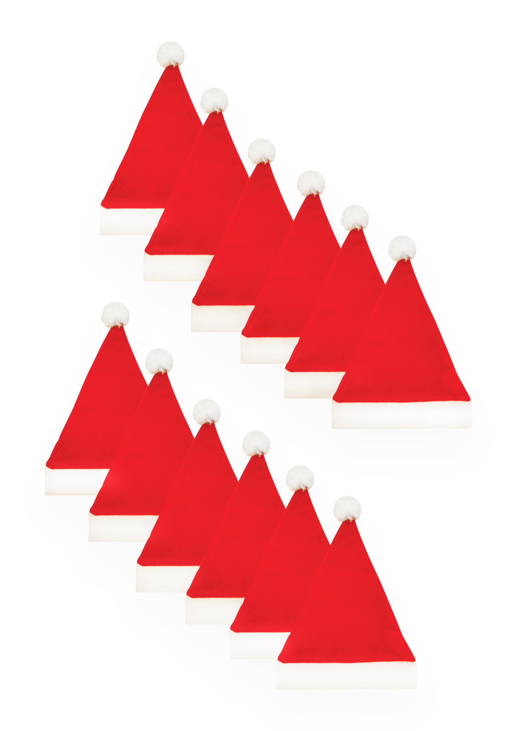 HENBRANDT 12 x Packs of 12 Christmas Santa Hats - Classic Red Festive Party Costume Accessory for Adults Office Parties Xmas Celebrations Event Fancy Dress Bulk Novelty Hats for Men and Women โ image 1