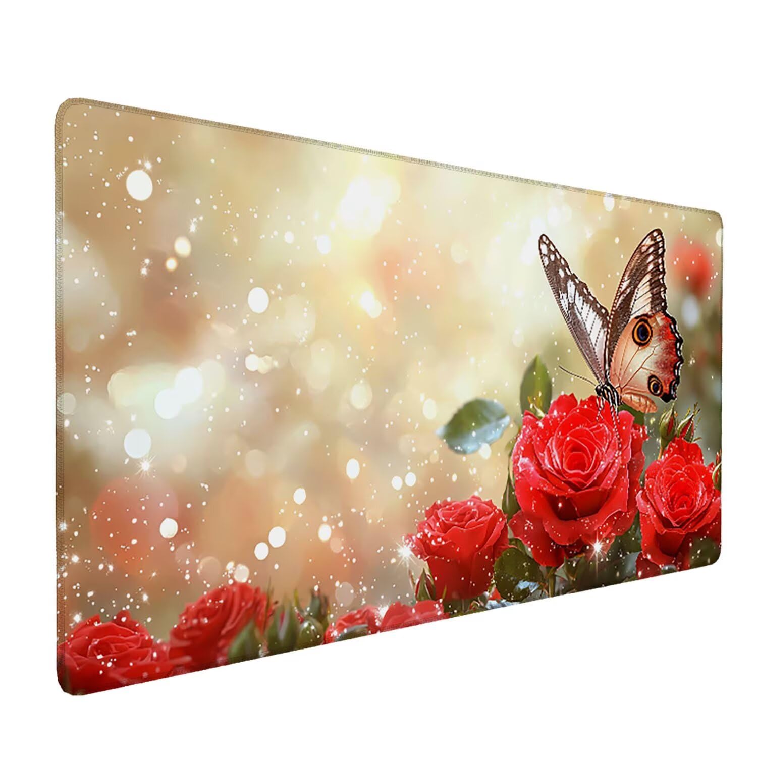 Podkładka pod mysz do gier, 1600 x 800 mm, XXL, duża gamingowa podkładka pod mysz, wodoodporna podkładka pod mysz, długa podkładka na biurko z przeszytymi krawędziami, mata na biurko z gumową