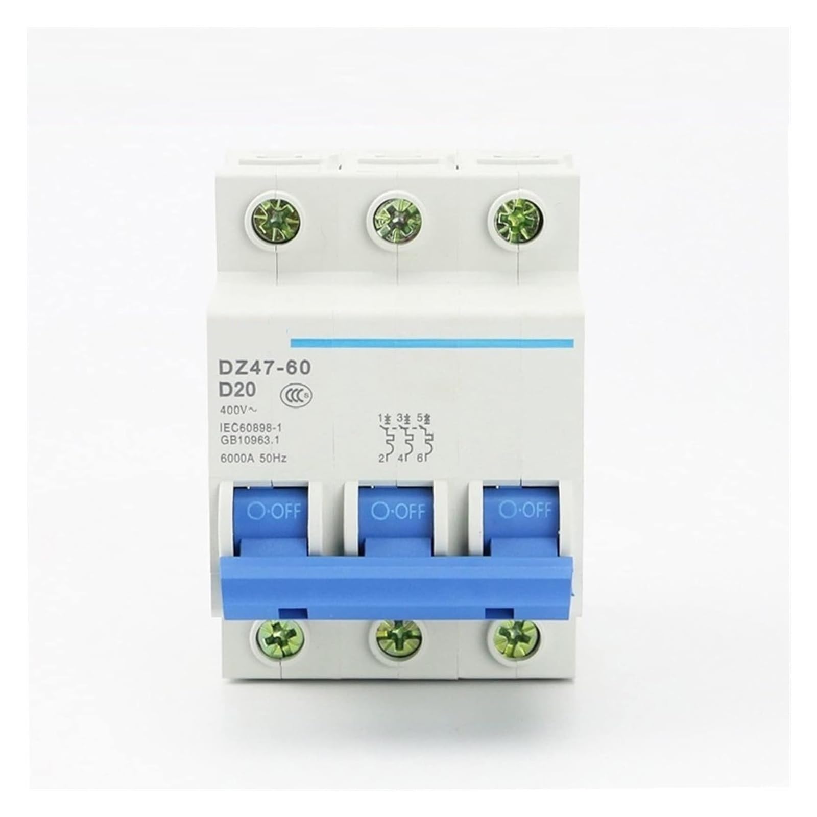 GVBAEPIEO Circuit Breaker DZ47-60 3P AC 230/400V Type D Factory 1Pcs(25v)