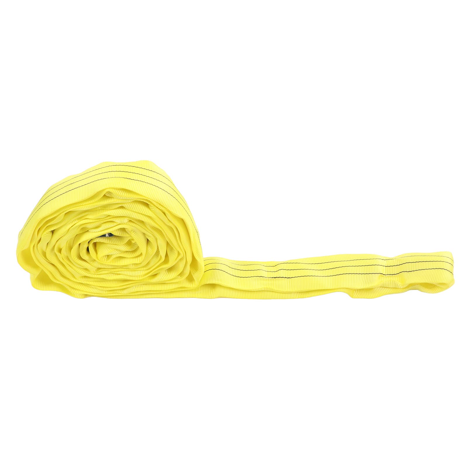 3T 3Meter Polyester Rigging Lifting Strap, Double Eye Buckle, Flexible and Strong, Ideal for Ship Ports, Yellow Color, with Factor