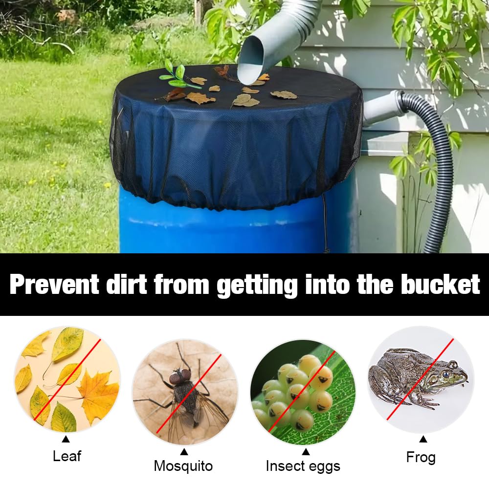 Abdecknetz Für Regentonne - Rund, Schwarz, Gegen Mücken & Laub