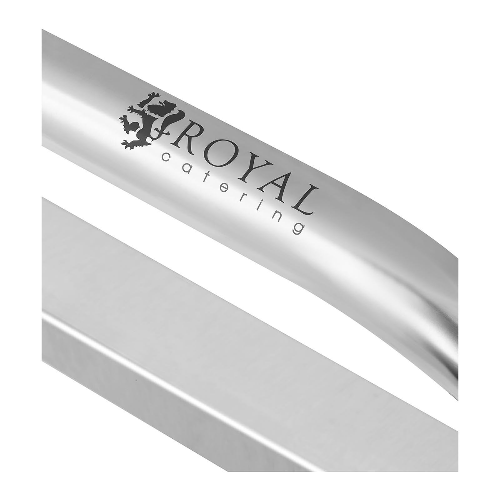 Royal Catering RCSW-5.1 Carrello Portavivande Carrello di Servizio Carrello Cucina (5 Ripiani, Capacità di Carico 150 kg, Distanza tra i Vassoi 27 cm, Protezione Anti-Urto) Acciaio Inox