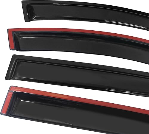 Miniatura 5 de IKON MOTORSPORTS - Visera de ventana compatible con Mazda CX-5 2013-2016, acrílico sin pintar, negro, protector de lluvia, deflector de aire de