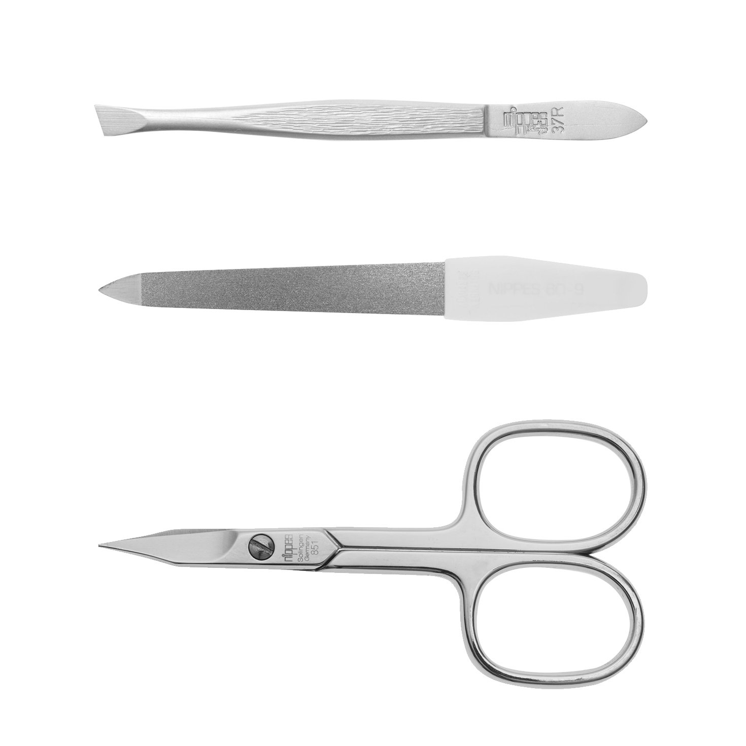 Nippes, Solingen, Set Manicure, 3 pezzi, nero e marrone, 70 g