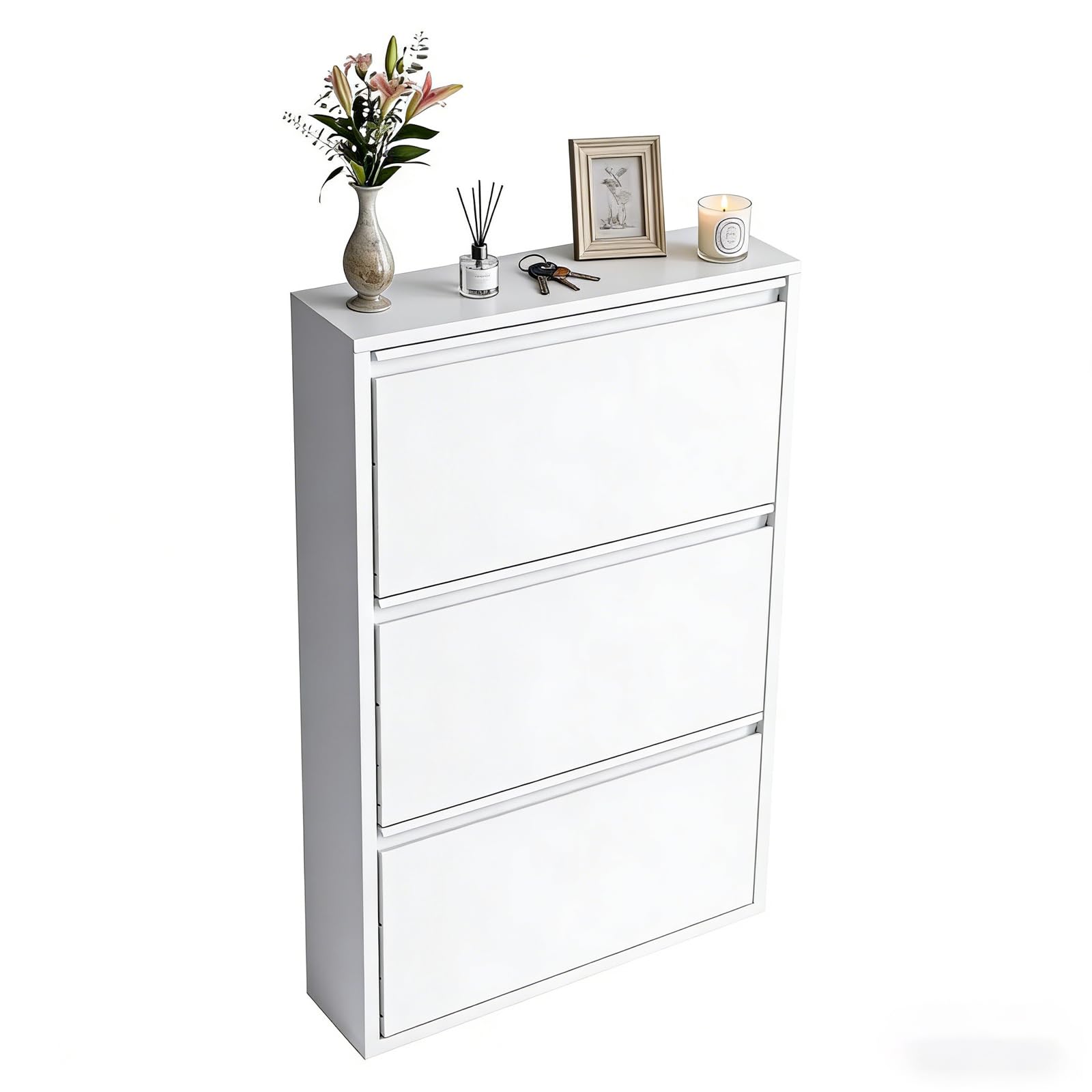 Amazon｜JAVRON シューズラック スリム 斜め置き シューズボックス