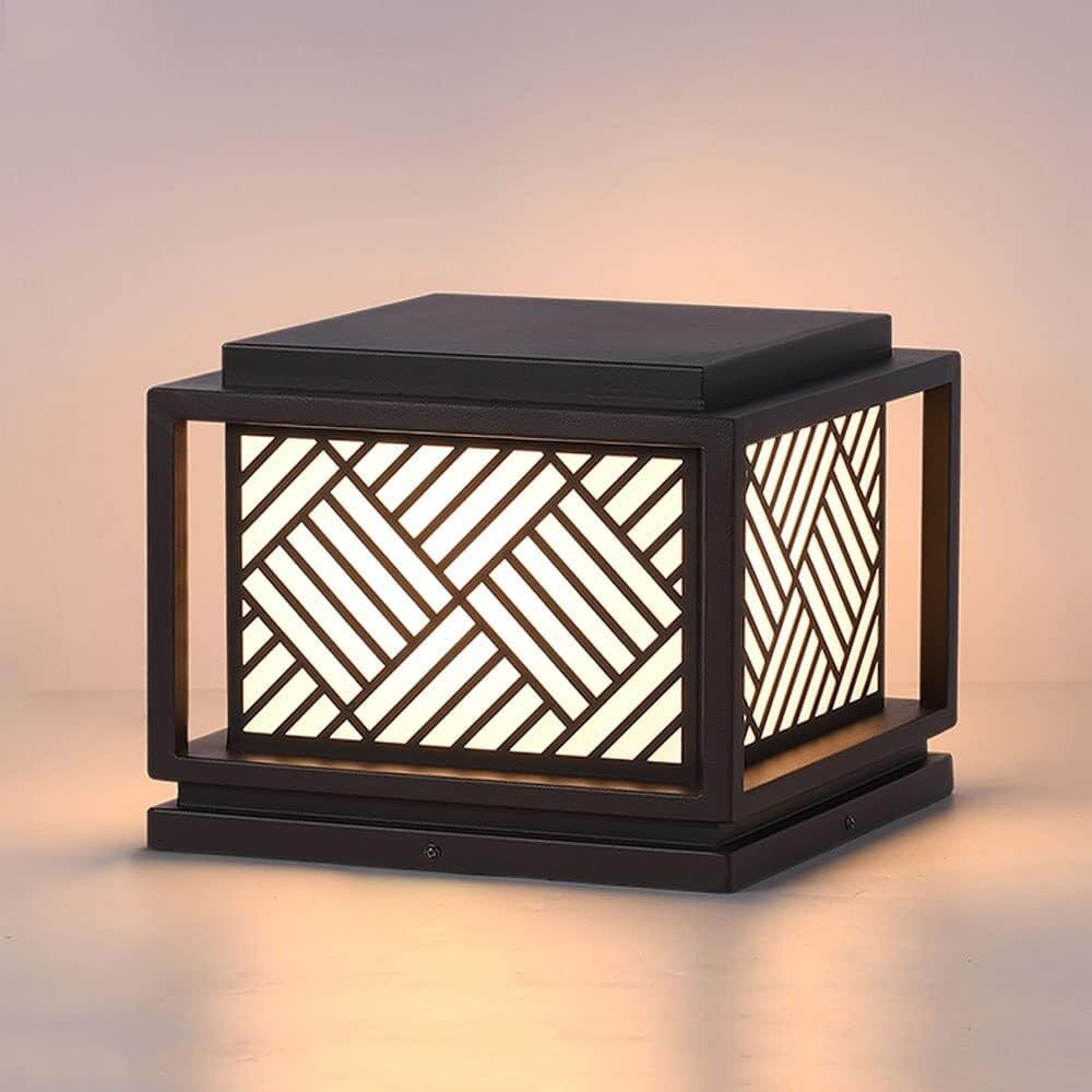 QUSYZD Ip65 Square Waterproof Outdoor Pillar Light Column Lamp Exterior Rain Proof Acrylic Post Lanterns Patiofor Outdoor Lighting Products,