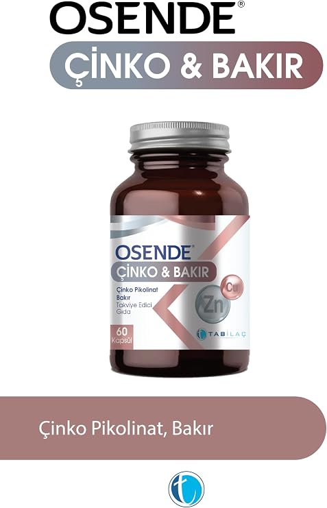 Osende Çinko Bakır 60 Kapsül (2 paketi)