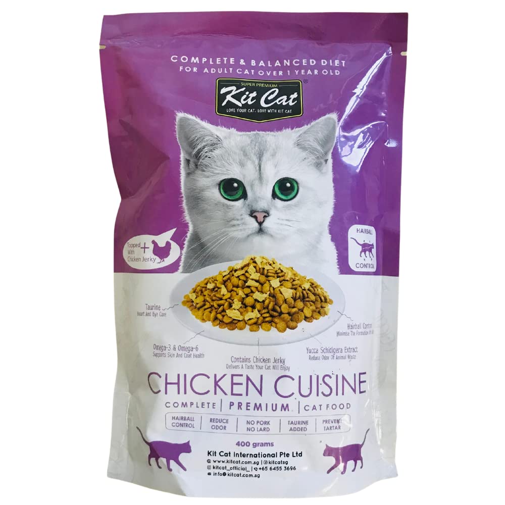 Kit Cat Dry Cat Food Chicken Cuisine for Adult (1+ Years) 400 g Pack (B09ZQGWP9J) Amazon Price History, Amazon Price Tracker