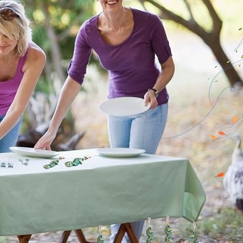 Miniatura 8 de Sungmor Paquete de 4 manteles de hierro fundido con clip, peso pesado para mantel de picnic, mesas al aire libre, banderas de jardín, cortinas