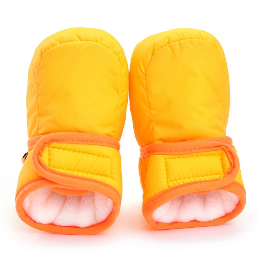 ESTAMICO Baby Winterstiefel Jungen Winter Babyschuhe Mädchen Gelb 3-6 Monate