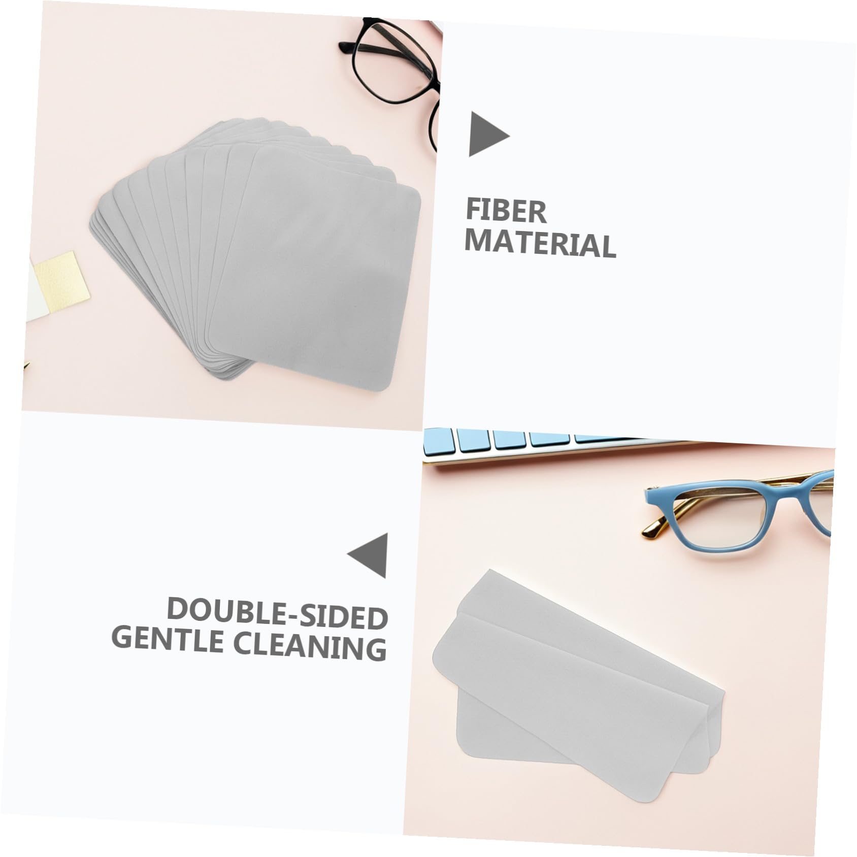 FOMIYES 100 Paños De Limpieza Para Gafas Paño De Microfibra Para Lentes Para Gafas Para Lentes