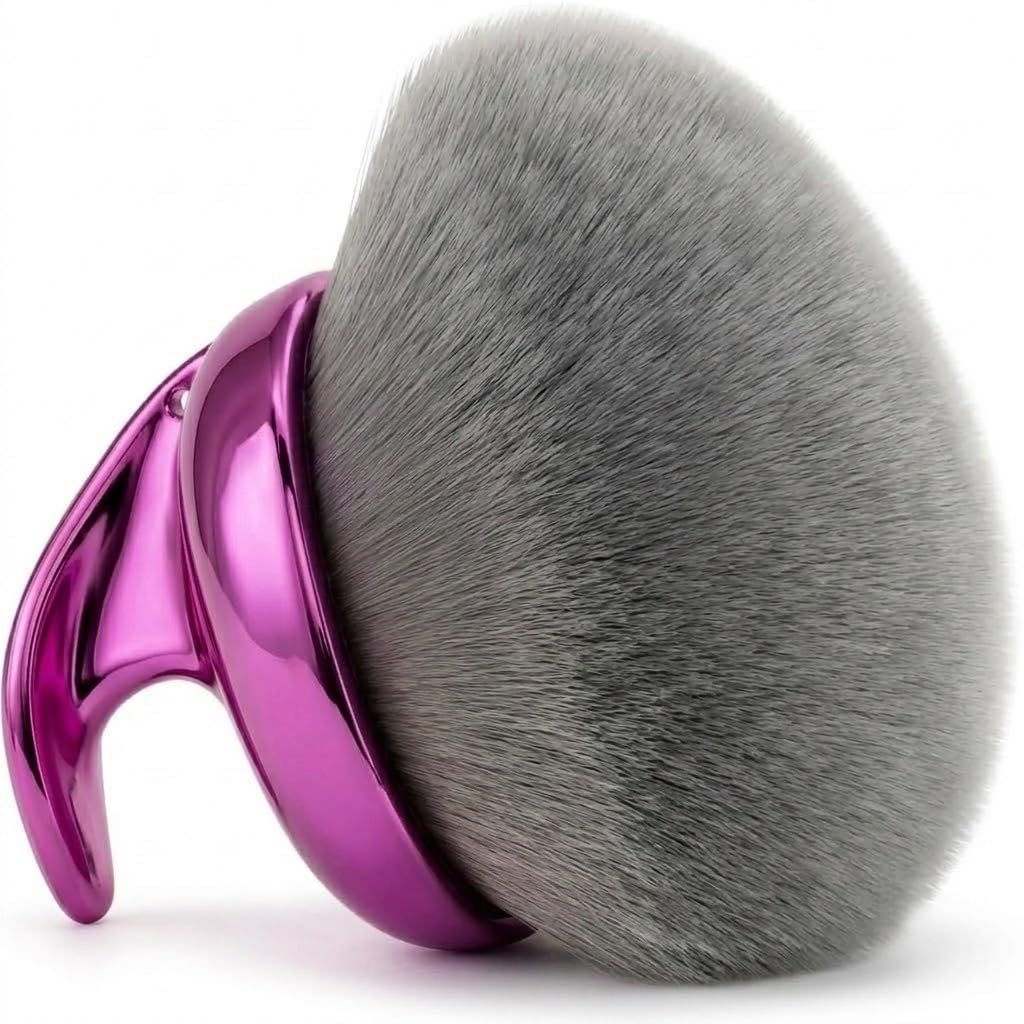 Diryi Extra Large Body Makeup Brush for Body Foundation, Bronzer, Self Tanner & Sunscreen – Ultra Soft Dense Body Kabuki Brush for Full Body Coverage on Legs, Back, Shoulders & Décolleté (Purple)